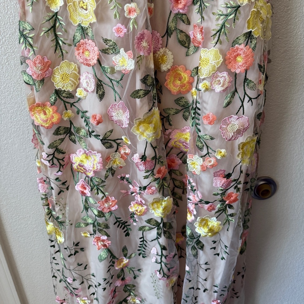 AW Bridal‎ Sz 14 Carole Dress Floral Embroidered Cream Dress - Picture 7 of 13
